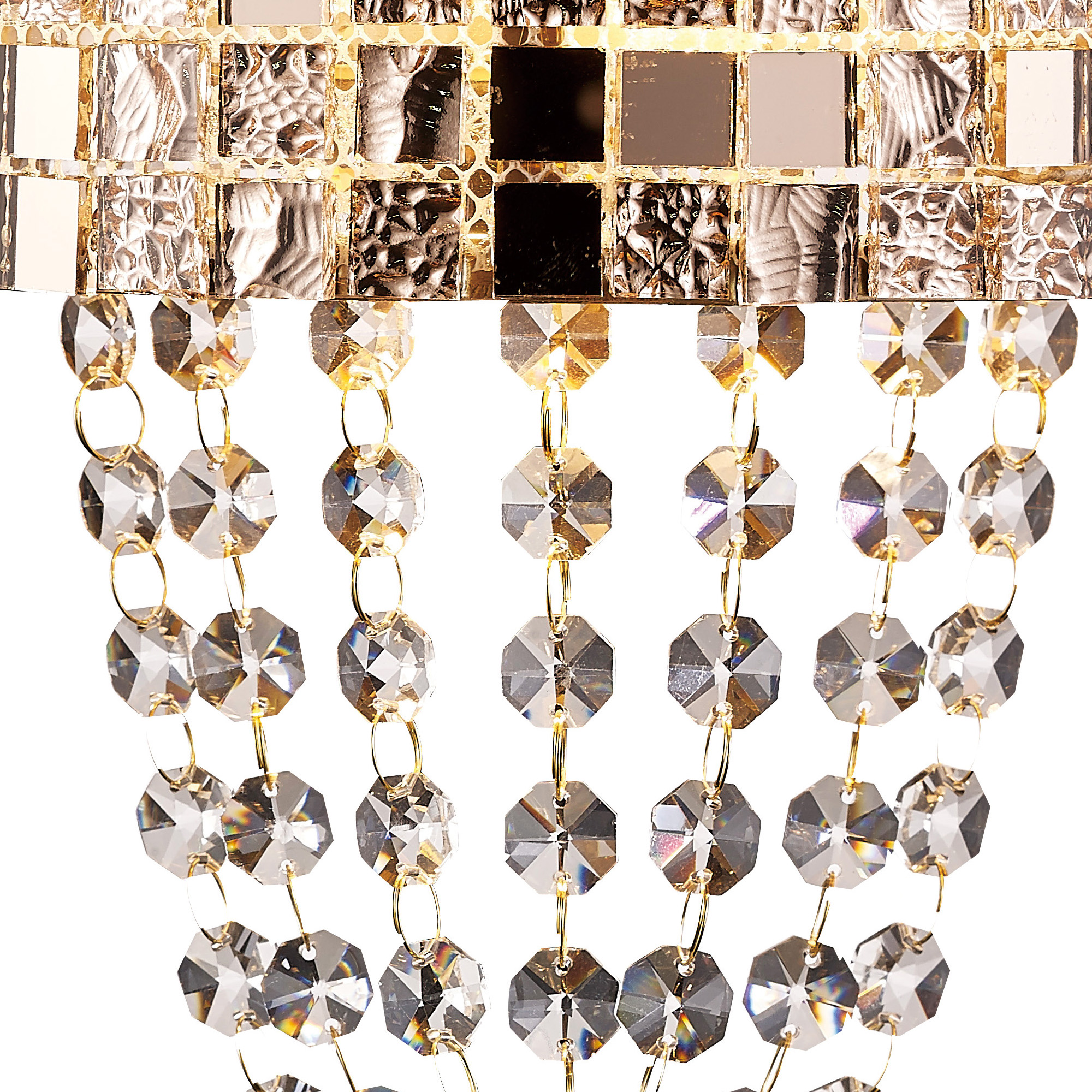 Camden Crystal Wall Lights Diyas Flush Crystal Wall Lights
